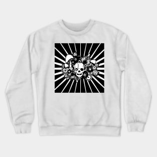 skull and mushrooms Crewneck Sweatshirt